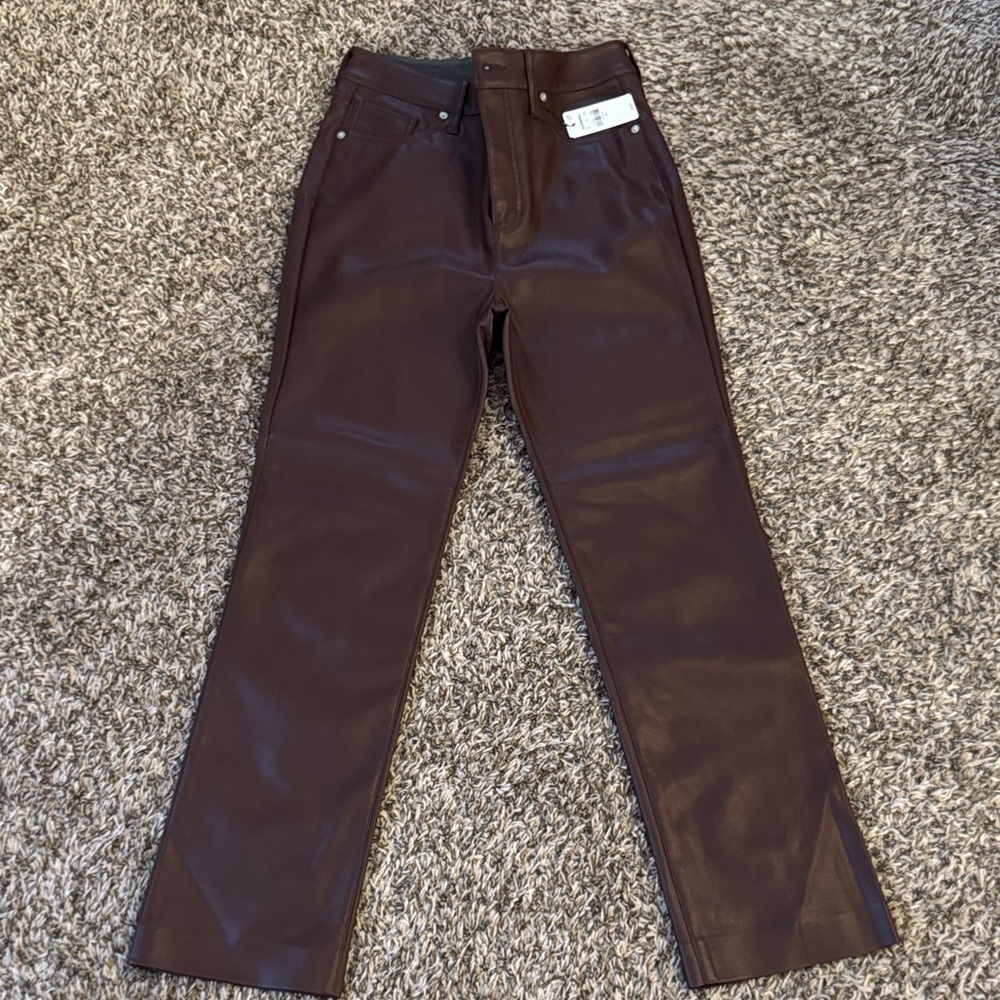 Express Chocolate Leather Trousers